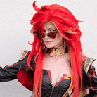 【In stock】Genshin Impact Mavuika Pyro Archon Red Mixed Yellow Long Cosplay Wig - lemailwigs