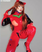 【In Stock】L - email Wig Anime EVA Asuka Langley Combat Suit Cosplay Costume - lemailwigs