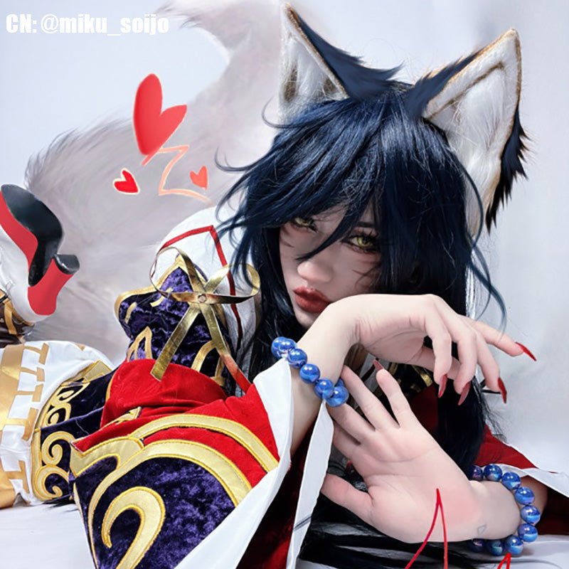 In Stock】LOL The Nine Tailed Fox Ahri Cosplay Costume – lemailwigs