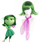 Inside Out Disgust Green Cosplay Wig Free Scarf - lemailwigs