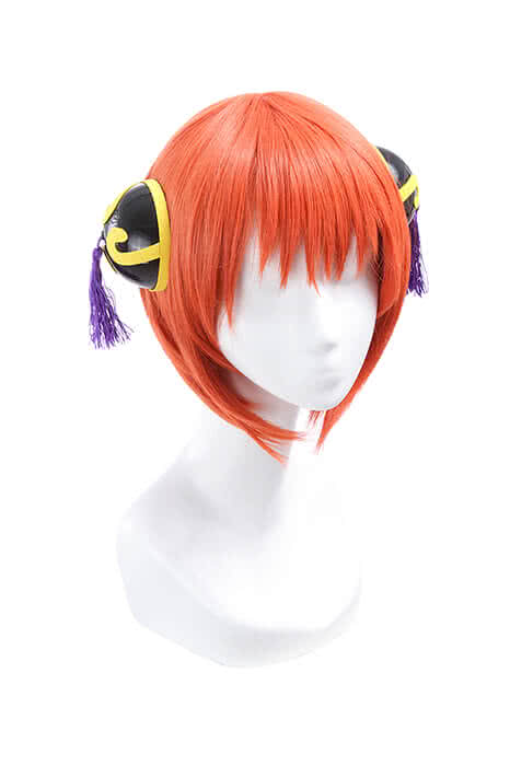 Japanese Anime Gintama /Silver Soul Kagura Orange Cosplay Wig - lemailwigs