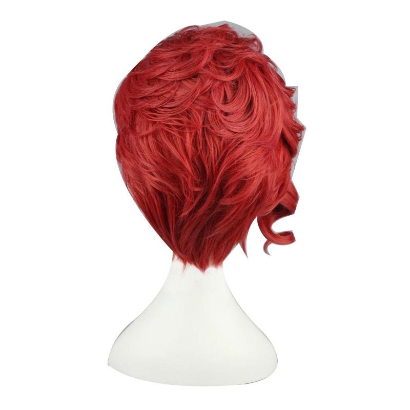 JoJo's Bizarre Adventure Kakyouin Noriaki Short Red Curly Cosplay Wigs - lemailwigs