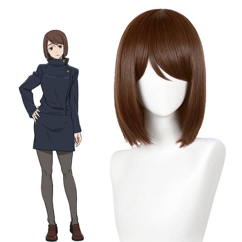 Jujutsu Kaisen Ieiri Sh¨­ko Short Brown BoBo Cosplay Wig - lemailwigs
