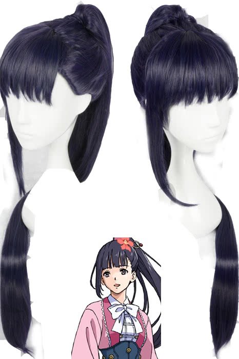Kabaneri of the Iron Fortress Anime Ayame Yomogawa Dark Purple Long Straight Ponytail Cosplay Wigs - lemailwigs