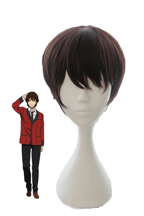 Kakegurui - Compulsive Gambler Ry¨­ta Suzui Short Brown Synthetic Men Cosplay Wigs JF277 - lemailwigs