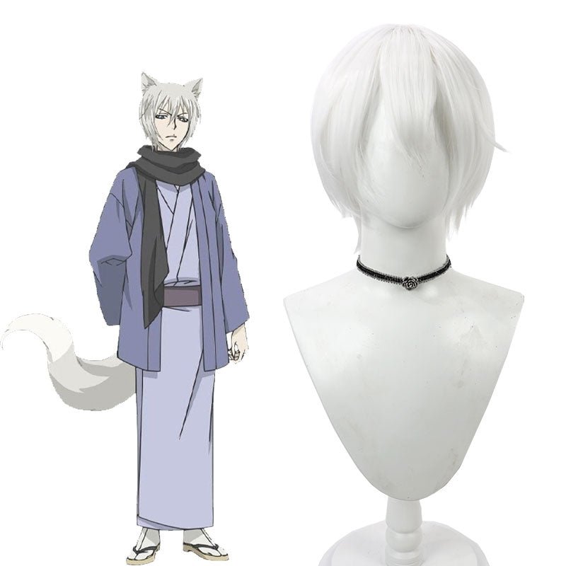 Kamisama Kiss Tomoe Short White Cosplay Wig - lemailwigs