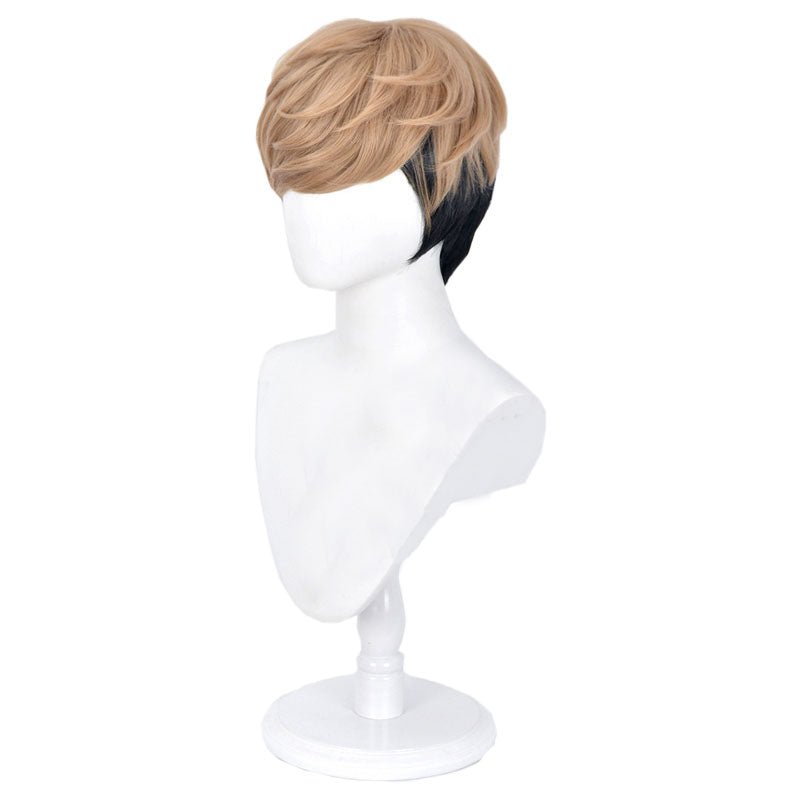 Killing Stalking Oh Sangwoo Blond Mixed Black Cosplay Wigs - lemailwigs