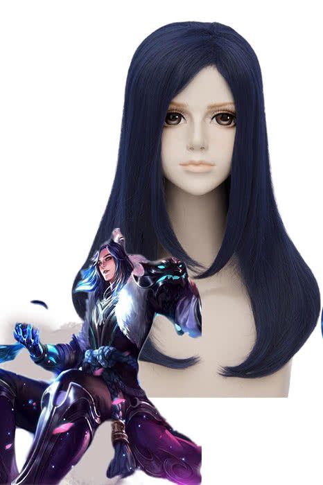King of Glory Hero Li Bai Skin Millennium Fox Blue Straight Cosplay Wigs - lemailwigs