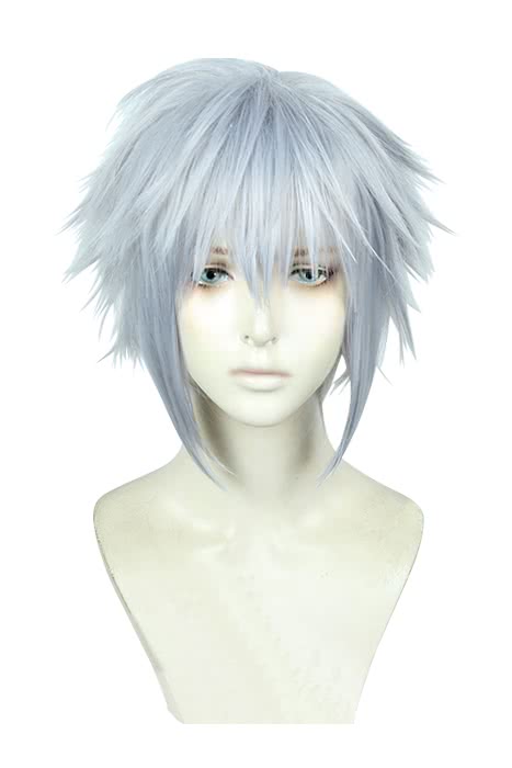 Kingdom Hearts III Riku Short Grey Cosplay Wigs - lemailwigs