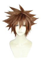 Kingdom Hearts III Sora Short Brown Cosplay Wigs - lemailwigs