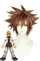 Kingdom Hearts III Sora Short Brown Cosplay Wigs - lemailwigs