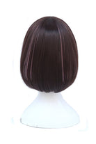 Kizuna AI AI Channel Youtuber Short Straight Brown Mixed Pink Cosplay Wigs - lemailwigs