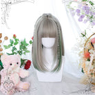 L - email Straight Mixed Green Lolita Wig - lemailwigs