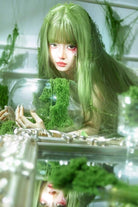 L - email Wig 130cm Extra Long Green Straight Lolita Wig - lemailwigs