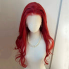 L - email Wig 13×6 Hand Hook Lace Red 70cm Long Curls Wig - lemailwigs
