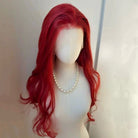 L - email Wig 13×6 Hand Hook Lace Red 70cm Long Curls Wig - lemailwigs