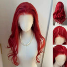 L - email Wig 13×6 Hand Hook Lace Red 70cm Long Curls Wig - lemailwigs