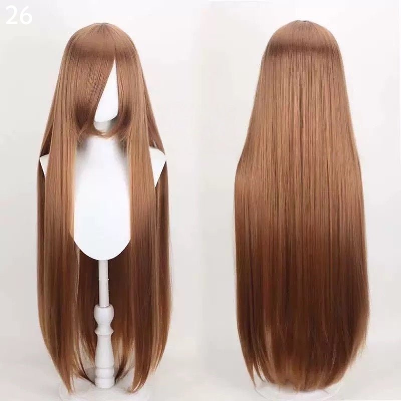 L - email Wig 41 Colors 100cm Long Straight General Cosplay Wigs - lemailwigs