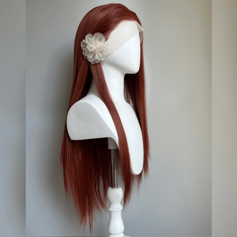 L - email Wig 6 Colors 13×4 Hand Hook 80cm Long Straight Font Lace Wig - lemailwigs