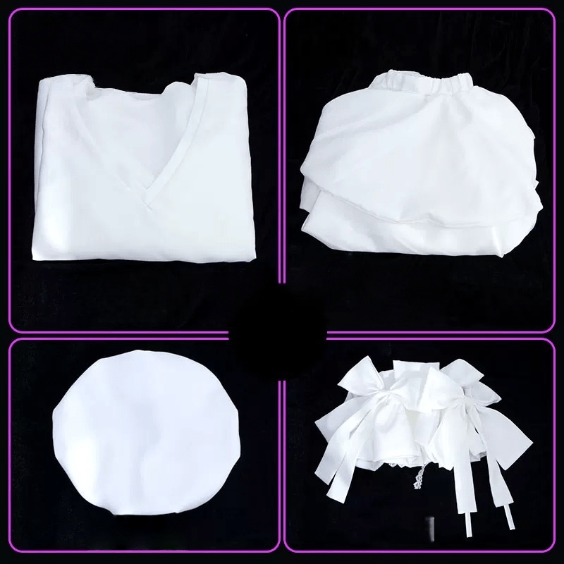 L - email Wig Alien Stage Sua White Dress Halloween Cosplay Costume - lemailwigs