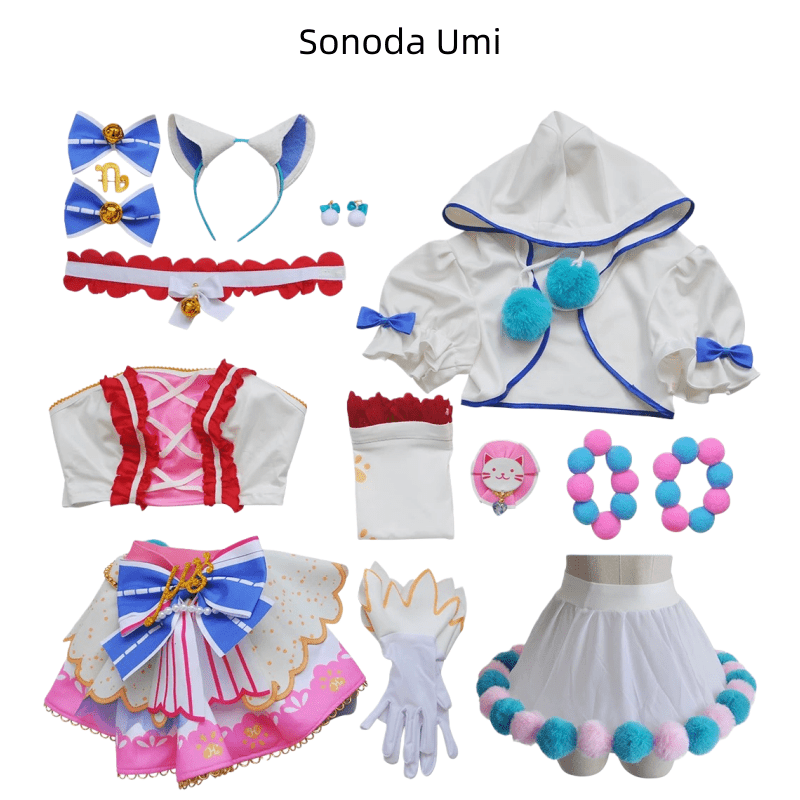 Lovelive Kotori Minami Nozomi Tojo Umi Sonoda Honoka Kosaka Rin Hoshizora Eli Ayase Maki Nishikino Nico Yazawa Hanayo Koizumi Cosplay Costume - lemailwigs