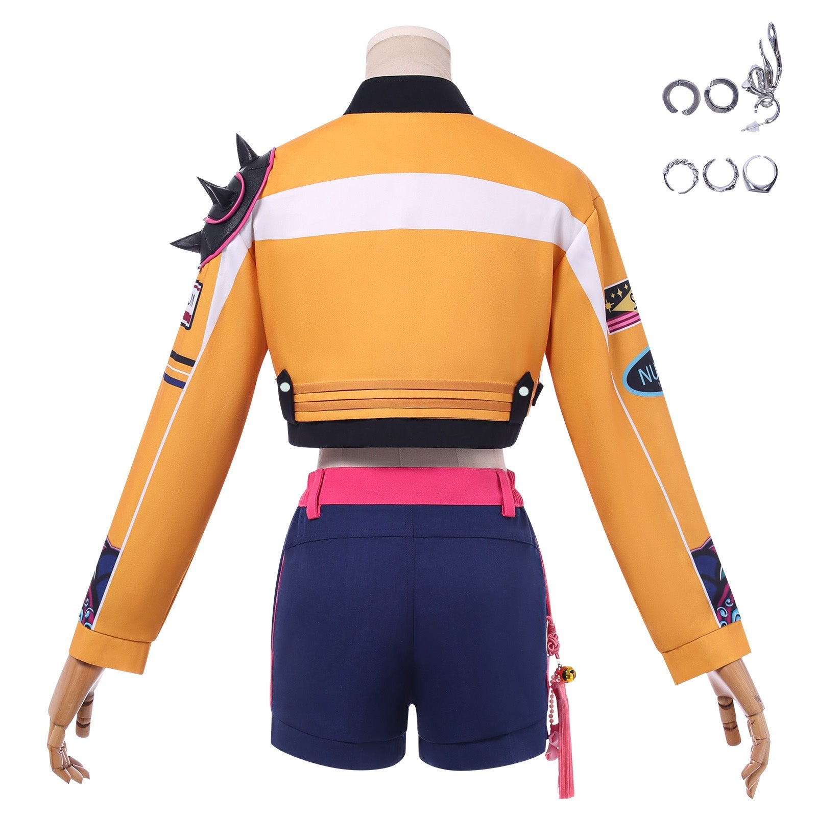 L - email Wig Anime Movie Huntrix Kpop Demon Hunter Rumi Cosplay Costume & Wig Full Set - lemailwigs