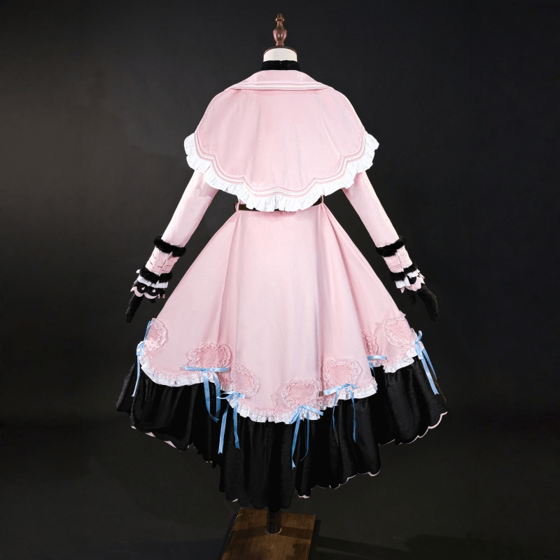 L - email Wig Arknights Eyjafjalla Fluffy Cotton Witch Cosplay Costume - lemailwigs