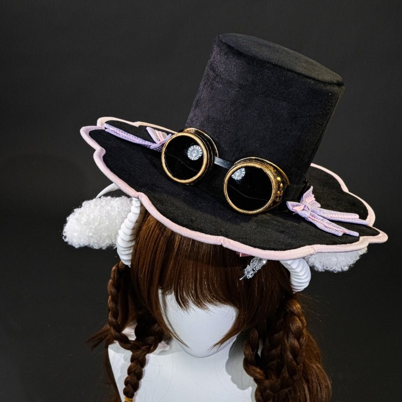 L - email Wig Arknights Eyjafjalla Fluffy Cotton Witch Cosplay Costume - lemailwigs