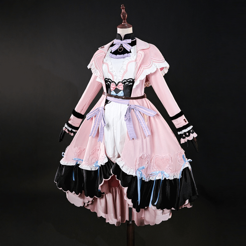 L - email Wig Arknights Eyjafjalla Fluffy Cotton Witch Cosplay Costume - lemailwigs