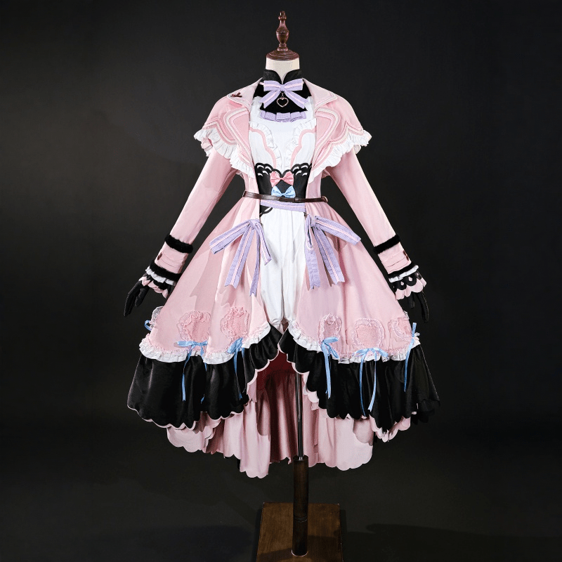 L - email Wig Arknights Eyjafjalla Fluffy Cotton Witch Cosplay Costume - lemailwigs