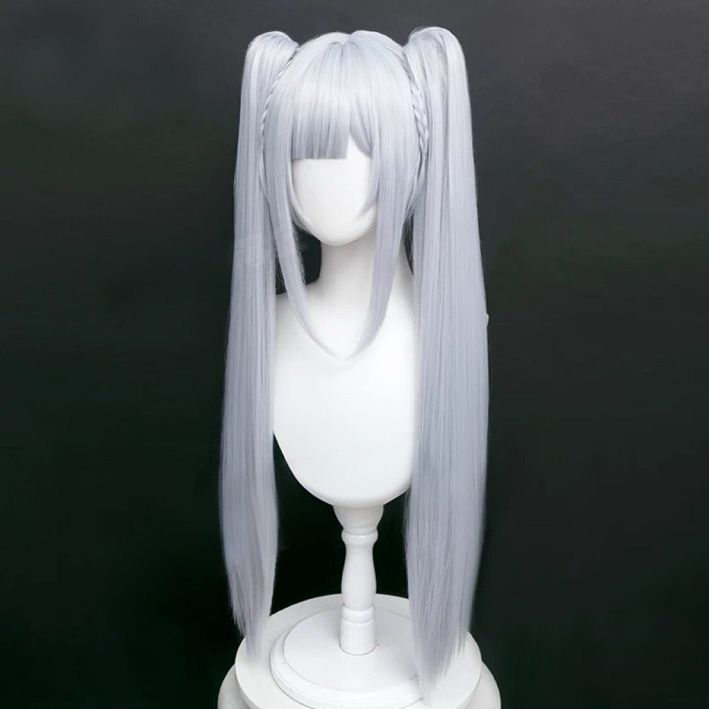 L - email Wig Azur Lane Janus Grey 80cm Cosplay Wig - lemailwigs