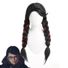 L - email Wig Bayonetta Black Mixed Red Cosplay Wig - lemailwigs