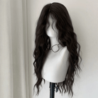 L - email Wig Black 65cm Long Curly Front Lace Wig - lemailwigs