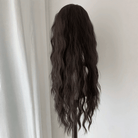 L - email Wig Black 65cm Long Curly Front Lace Wig - lemailwigs
