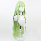 L - email Wig Blue Archive Highlander Railroad School Green Cosplay Wig - lemailwigs