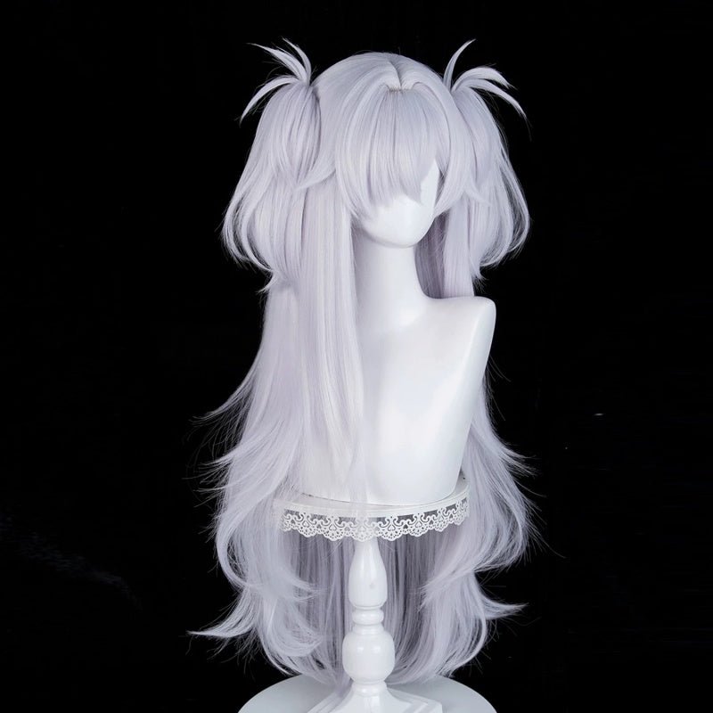 L - email Wig Blue Archive Itagaki Kanoe Silver Purple 90cm Long Halloween Cosplay Wig - lemailwigs