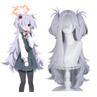 L - email Wig Blue Archive Itagaki Kanoe Silver Purple 90cm Long Halloween Cosplay Wig - lemailwigs