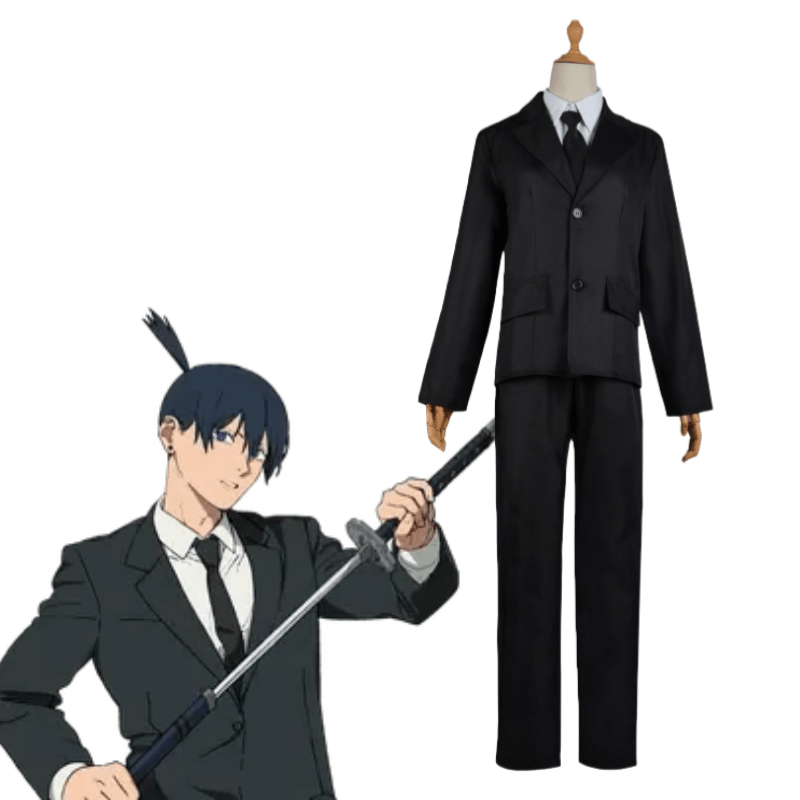 L - email Wig Chainsaw Man Public Safety Devil Hunter Cosplay Costume - lemailwigs