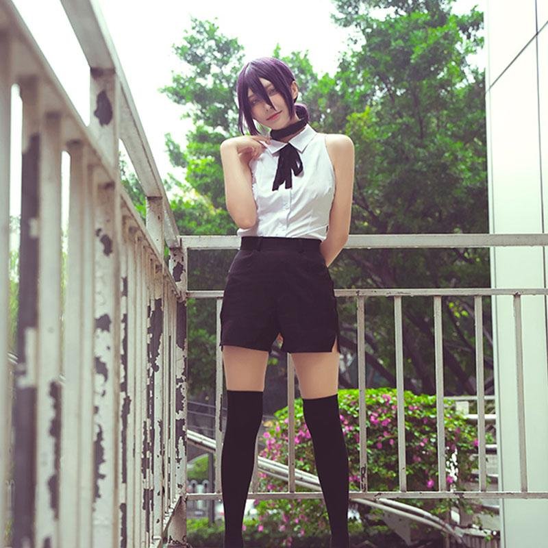 L-email Wig Chainsaw Man Reze Bomb Devil Cosplay Costume And Wig Full –  lemailwigs