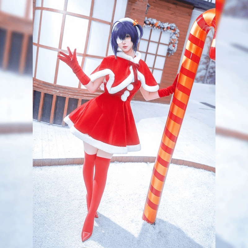 L - email Wig Christmas Red Festive Cosplay Costume - lemailwigs