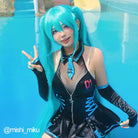 L - email Wig Classic 01 One - piece Black Swimsuit Cosplay Costume - lemailwigs