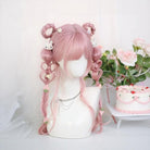 L - email Wig Daily Casual Long Synthetic Hair Fashion Pink Lolita Wig - lemailwigs