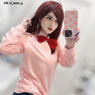 L - email Wig Dandadan Momo Ayase Cosplay Costume And Wig Halloween Full Set - lemailwigs