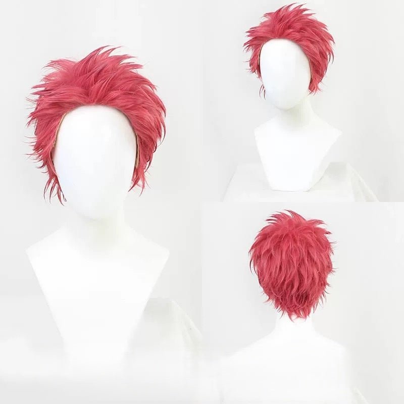 L - email Wig Demon Slayer Akaza Pink Wig For Halloween Parties & Nightlife - lemailwigs