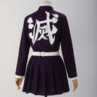 L - email Wig Demon Slayer Kimetsu no Yaiba Kanroji Mitsuri Uniform Halloween Cosplay Costume And Wig Full Set - lemailwigs