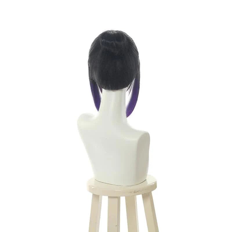 L - email Wig Demon Slayer Kocho Shinobu Uniform Halloween Cosplay Costume And Wig Full Set - lemailwigs