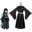 L - email Wig Demon Slayer Muichiro Tokito Kid's Halloween Cosplay Costume - lemailwigs