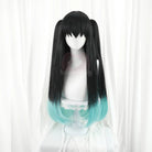 L - email Wig Demon Slayer Muichiro Tokito Uniform Halloween Cosplay Costume And Wig Full Set - lemailwigs