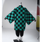 L - email Wig Demon Slayer Tanjirou Kamado Uniform Halloween Cosplay Costume And Wig Full Set - lemailwigs