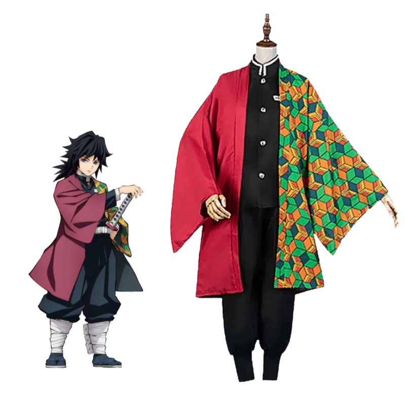 L - email Wig Demon Slayer Tomioka Giyuu Kid's Halloween Cosplay Costume - lemailwigs